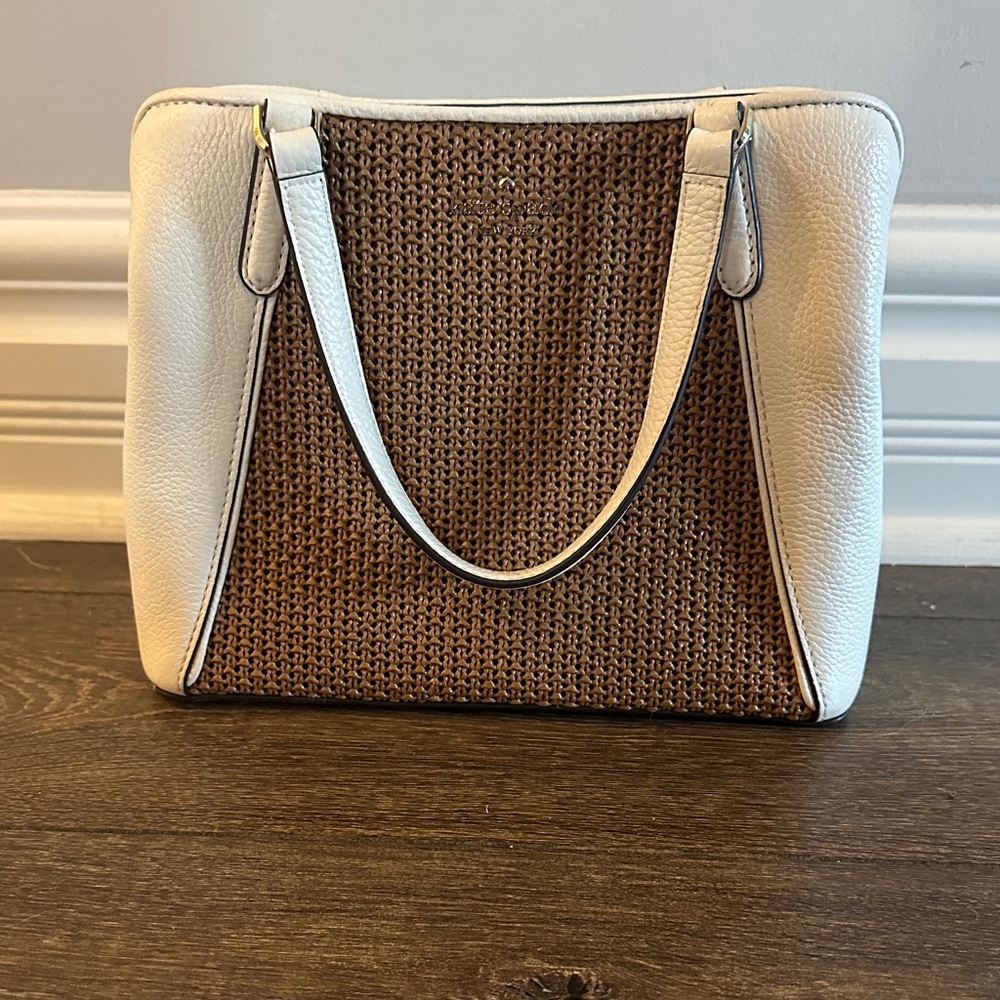 Kate Spade White and Brown Crossbody Bag